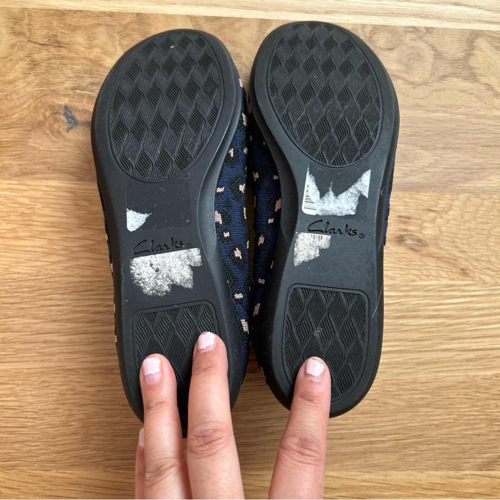 Clarks Cloud Steppers Cushion Animal Print Flat Shoes - Picture 5 of 5